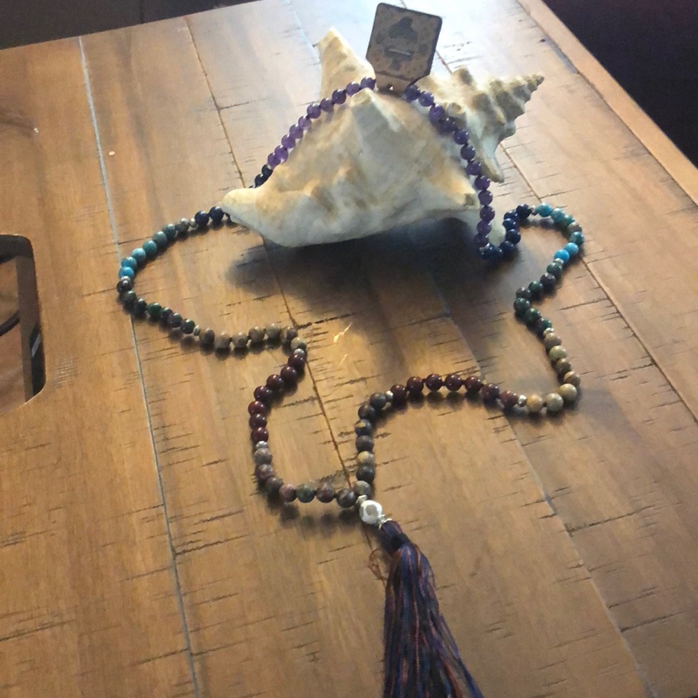 108-bead Jade & Jasper Chakra Mala